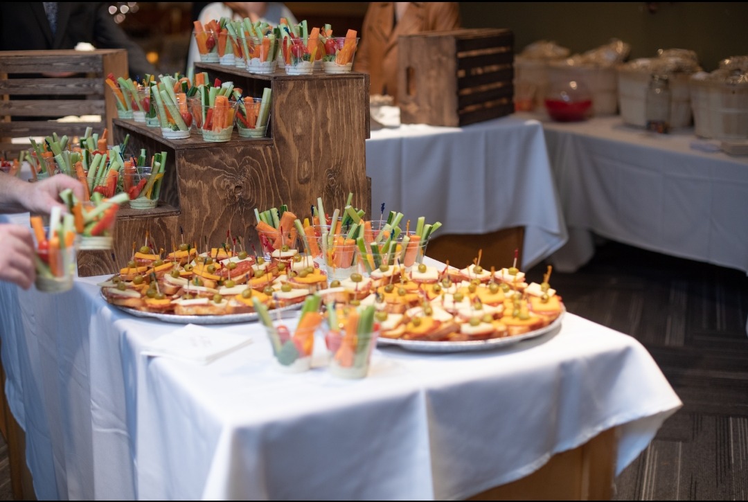 Corporate catering platter table